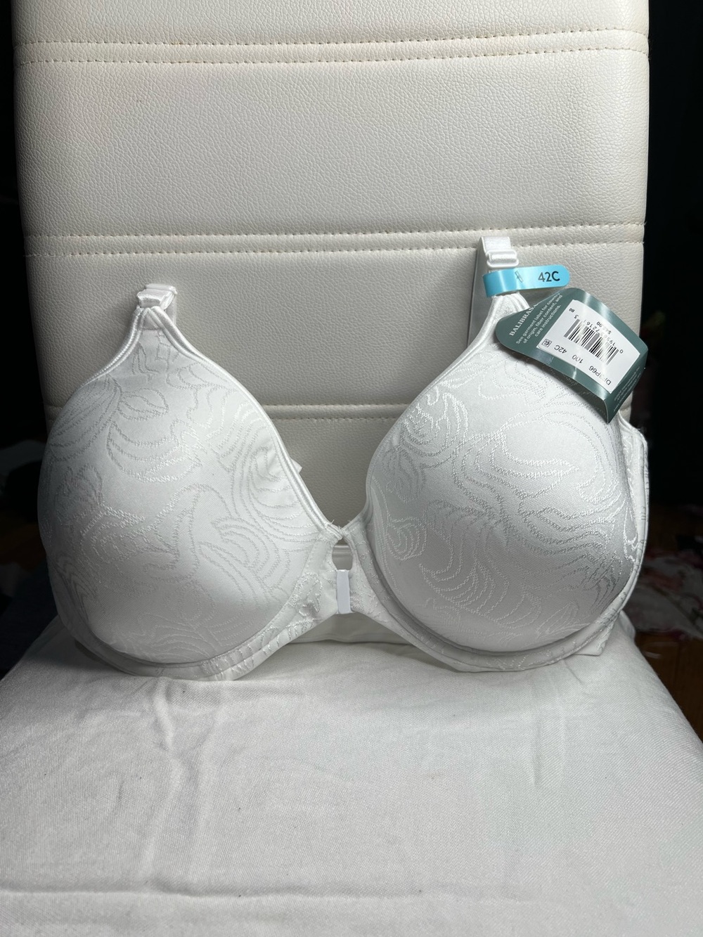 Bali White Floral Jacquard Contour Bra